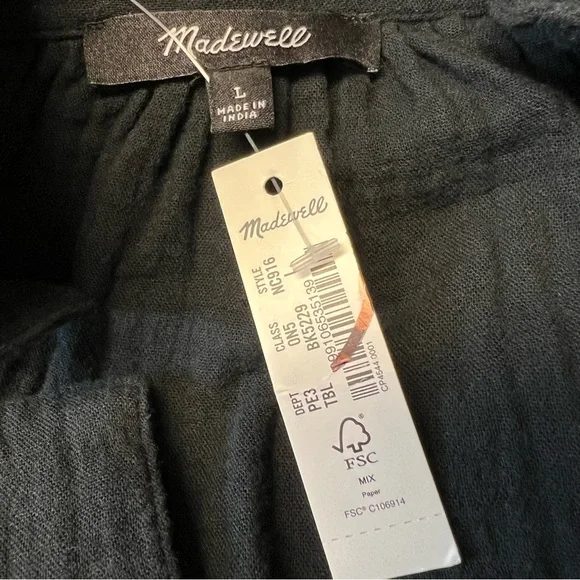 •new• MADEWELL Lightestspun Coverup Maxi Shirt Dress - Picture 11 of 12